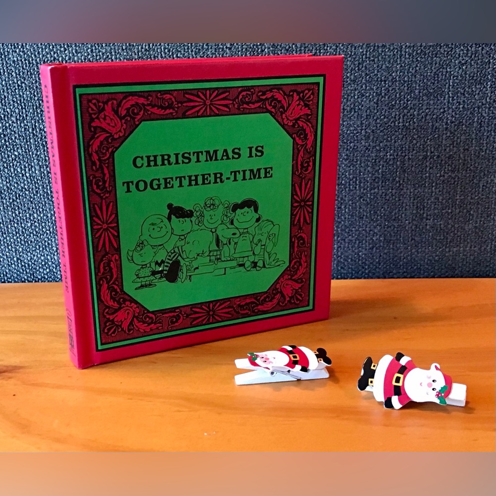 2/$10 Charlie Brown PEANUTS Gang Snoopy Christmas Is Together Time Hardback Book